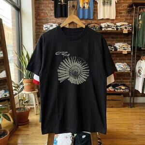 Captain Twin Tide Black Cotton Tee